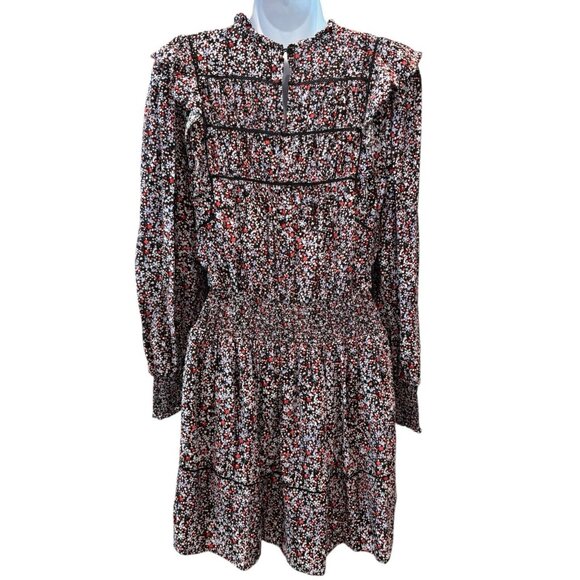 Rails Faren Midnightโ Meadow Dress S Boho Floral Mini Cottagecore Fall Ruffle - Picture 5 of 5